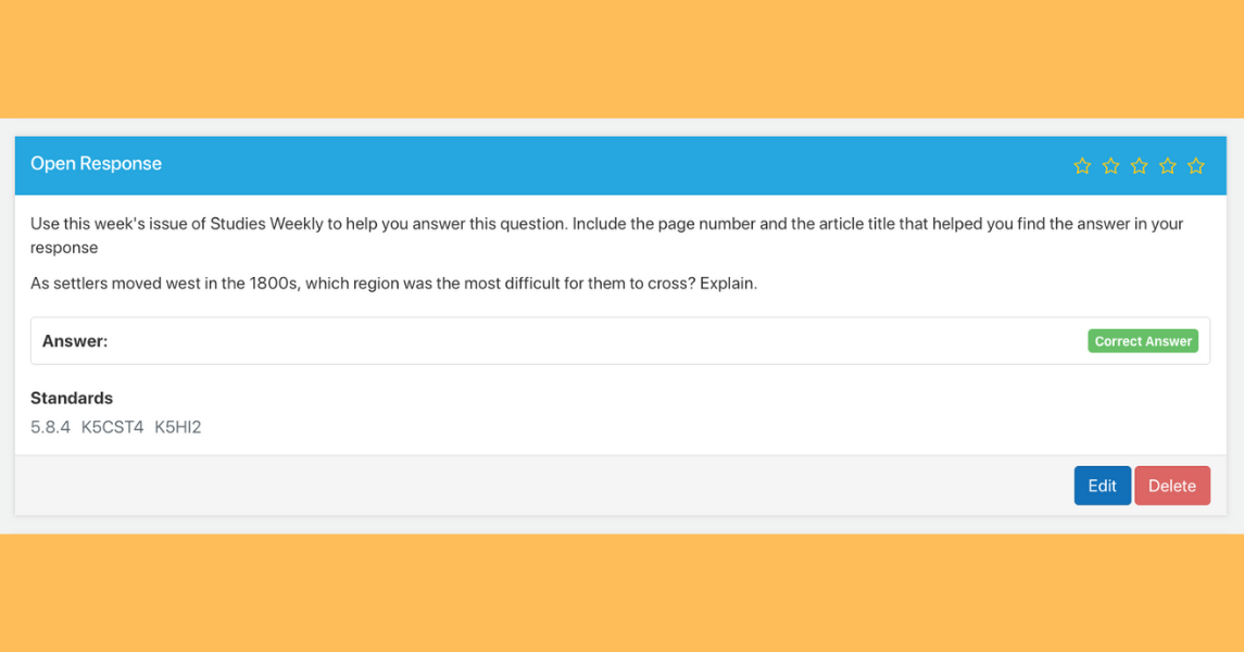 Studies Weekly Open-Ended Questions Studies Weekly Open-Ended Questions